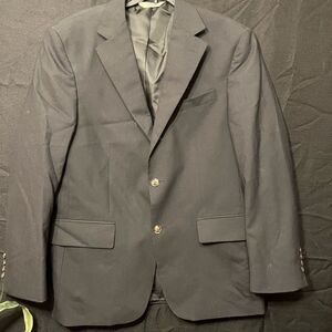 Versini Men Blazer SZ 41R Black Sports Coat Pockets Evening Work Wool E1100